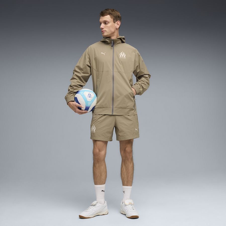 Marseille Track Jacket Pumatech Woven - Brown - Men's-SoccerKits Hub | Buy Soccer Jerseys Online